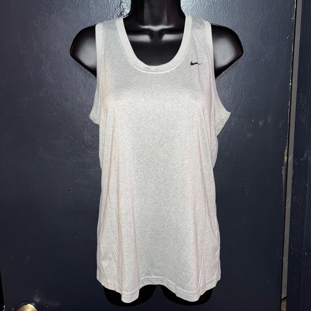 Nike grey tank top. Size M. DRI-FIT fabric blend. Athleisure, athletic, sports